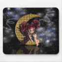 moon fairy mousepad, mouse mat, gothic fairy