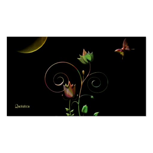 Moon Flower Business Card (back side)