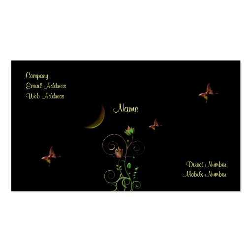 Moon Flower Business Card (front side)