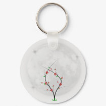 Moon Flower Keychain by Zazzle_girl22 Moon Flower Keychain