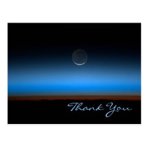 Moon From Space Thank You Postcard