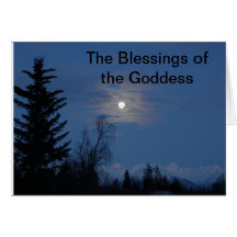 Moon Goddess Blessings Card