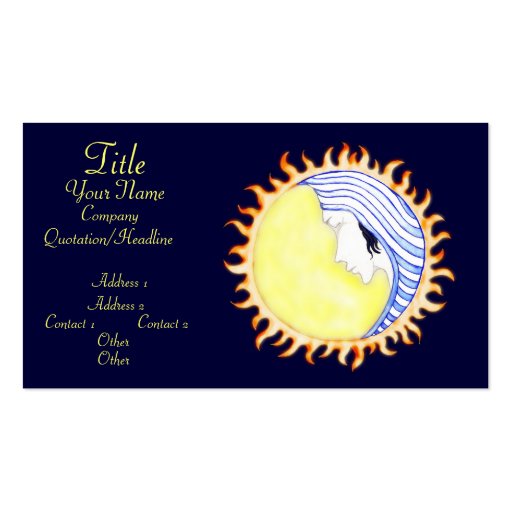 Moon Goddess Business Card Template (front side)