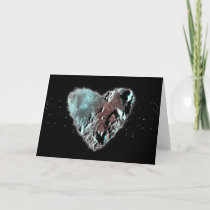 Moon Heart Sci Fi Valentine Love Romance Card