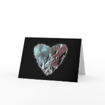 Moon Heart Sci Fi Valentine Love Romance Card