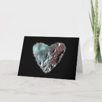 Moon Heart Sci Fi Valentine Love Romance Card
