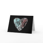 Moon Heart Sci Fi Valentine Love Romance Card