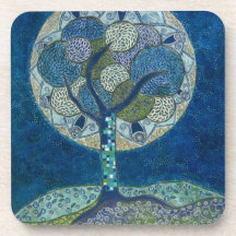 "Moon in Bloom" coaster set