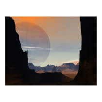 Moon In Canyon posters by KiDAcE Moon In Canyon posters