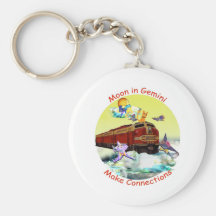 Moon in Gemini Key Chain