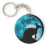 Moon Kangaroo silhouette Key Chains