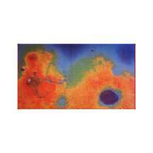 Moon landscape wrapped canvas canvas print