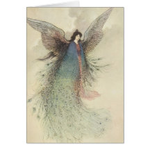 Moon Maiden Japanese Fairy by Warwick Goble Greeting Card