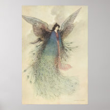 Moon Maiden Japanese Fairy by Warwick Goble Print