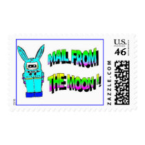 MOON MAIL POSTAGE STAMP by 3DMOONMAN MOON MAIL POSTAGE STAMP