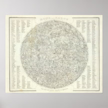 Moon Map Poster