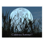 Moon, Marsh, and Dragonfly Summer Party Invitation