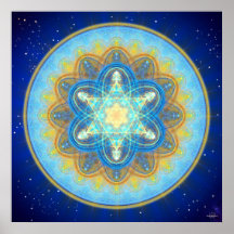 Moon Merkaba Mandala Posters