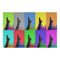 Moon Over Burnt Tree Rising_multi-hue sequence posters