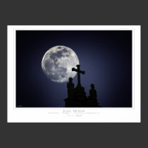 Moon over Cusco Cathederal, Peru Print posters