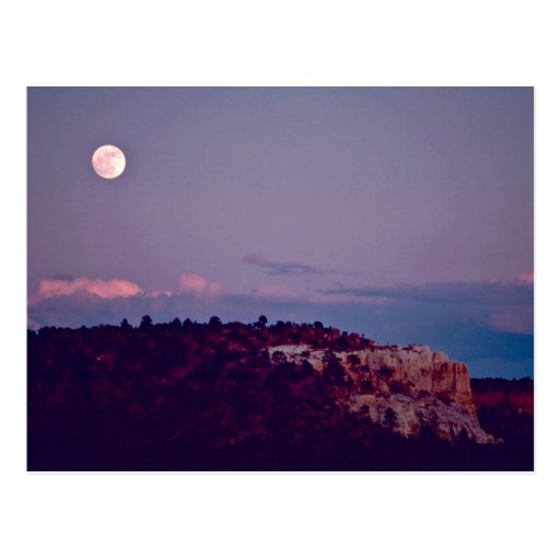 Moon Over El Morro National Monument Postcard