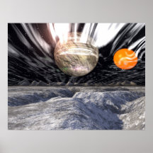 Moon over Iceplanet Posters