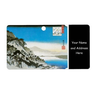 Moon over Ishiyama, Japan circa 1834-35 label