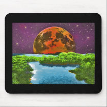 moon over lake mousepads