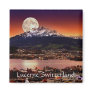 Moon Over Lucerne Switzerland And Mount Pilatus Refrigerator Magnet