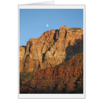 Moon over Mountains Greeting Cards cards