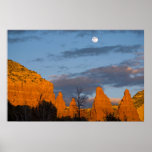 Moon Over Sedona, Arizona 2222 Posters