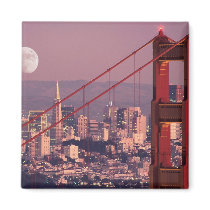Moon Over the Gate Fridge Magnet