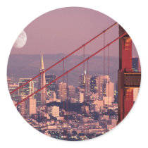 Moon Over the Gate Round Sticker