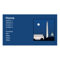 Moon over Washington DC business cards