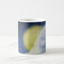 Moon Partly Hidden by a Cloud Coffee Mugs