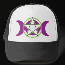 Moon & Pentacle Caps hats