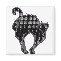 Moon Phase Kitty magnets by Jaenne Moon Phase Kitty magnets