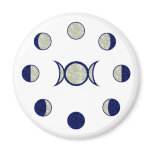 Moon Phases Fridge Magnets