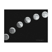 Moon phases postcards