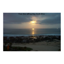 Moon Rise over Supertubes, J-Bay Bay, South Africa posters