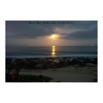 Moon Rise over Supertubes, J-Bay Bay, South Africa posters