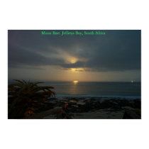 Moon Rise over Supertubes, J-Bay, South Africa posters