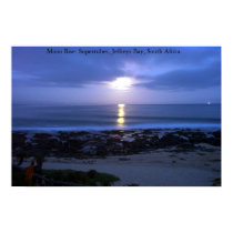 Moon Rise over Supertubes, J-Bay, South Africa posters