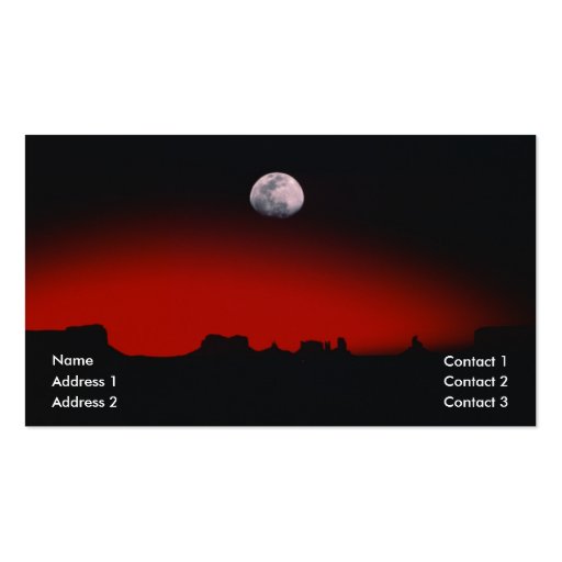 Moon Rise Profile Card Business Card (front side)