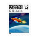 Moon Rocket postage