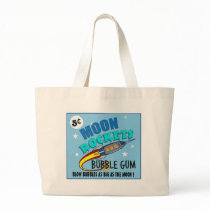 Moon Rockets Bubble Gum Canvas Bag