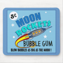 Moon Rockets Bubble Gum Mouse Pads