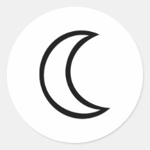 Moon Round Stickers