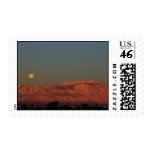 MOON SETTING AT SUNRISE OVER MOUNT SAN JACINTO-2-1 POSTAGE STAMP