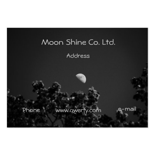 Moon Shine Business Card (front side)